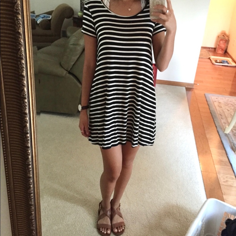 Black and White Tshirt Dress